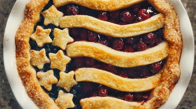 Flag Blueberry Cherry Pie (Regular 9")