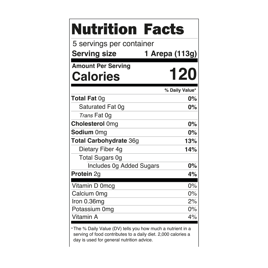 Arepa de Maiz Blanco para Rellenar | La Finquita