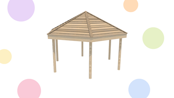 Design render of a playground gazebo