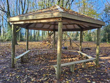 Gazebo with bench seating