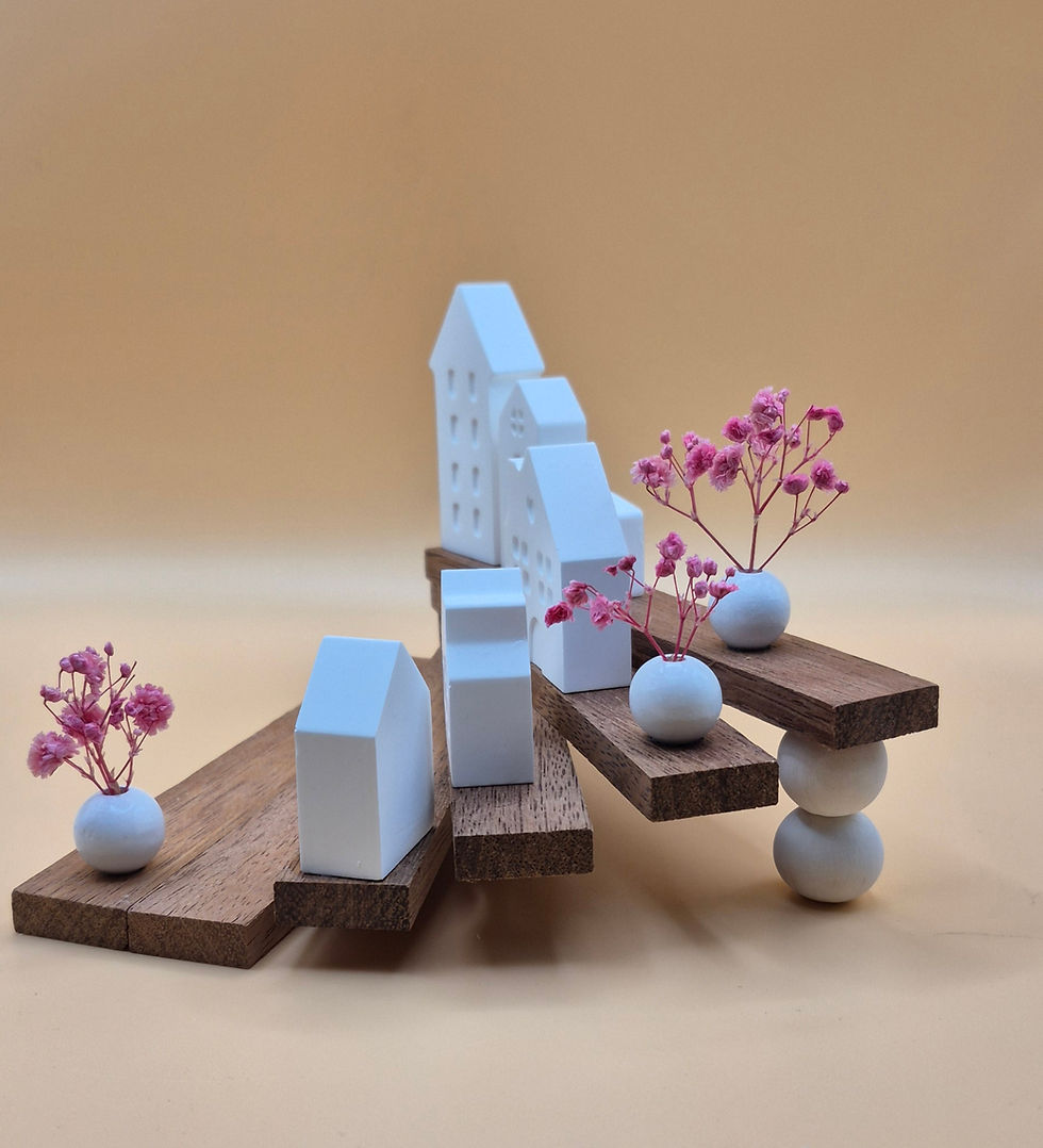 Miniaturbild: Häuser Set auf Holz