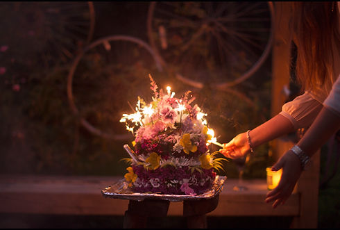 Flowers & Candle