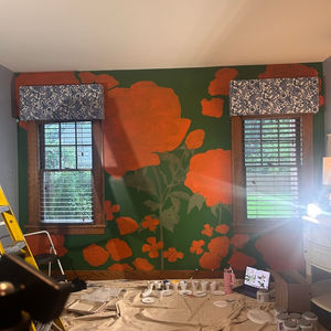 Floral Living Room Mural 