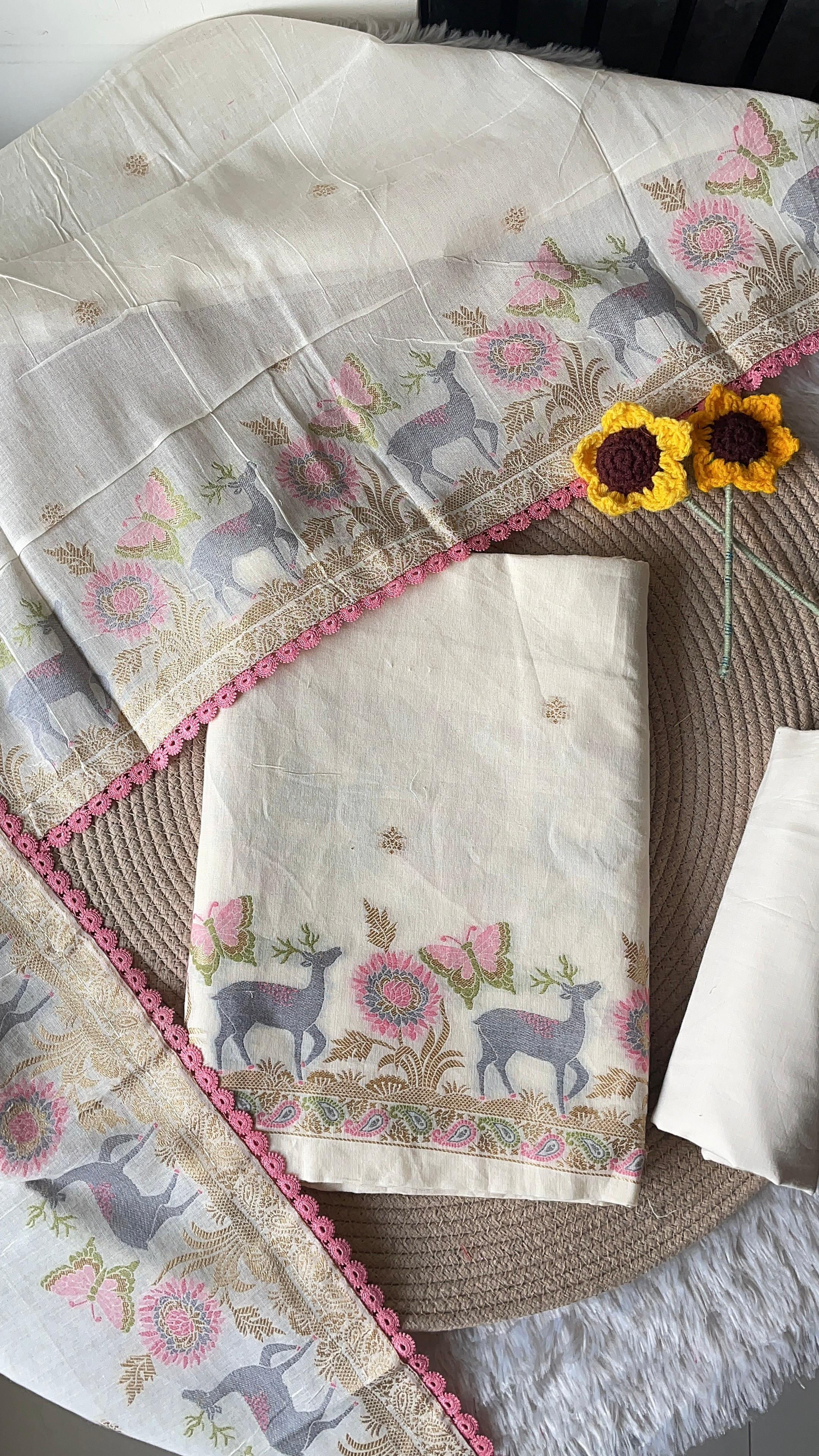 pure cotton unstitched suit