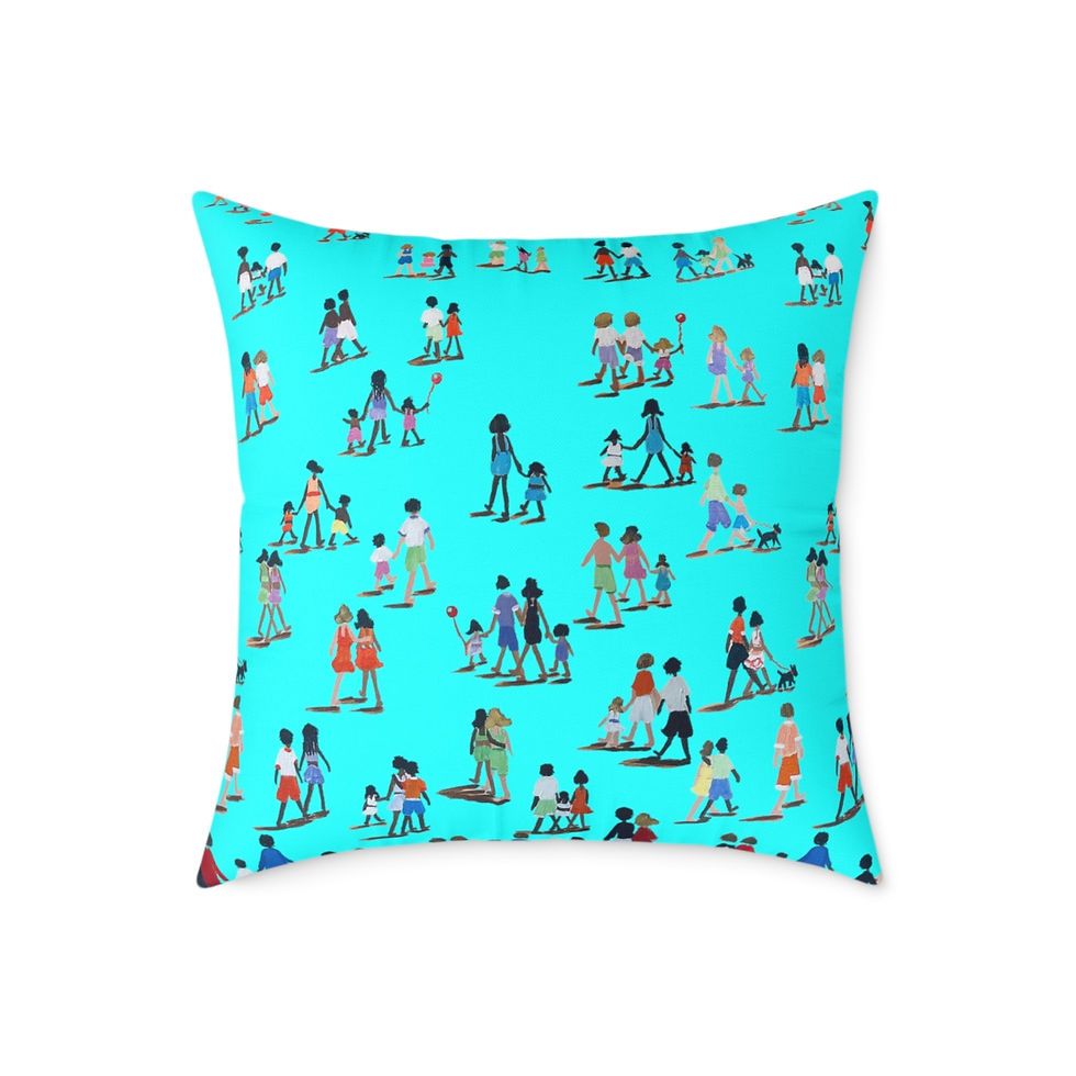 Decorative Square Pillow - Seen Together Painting (4 Sizes)