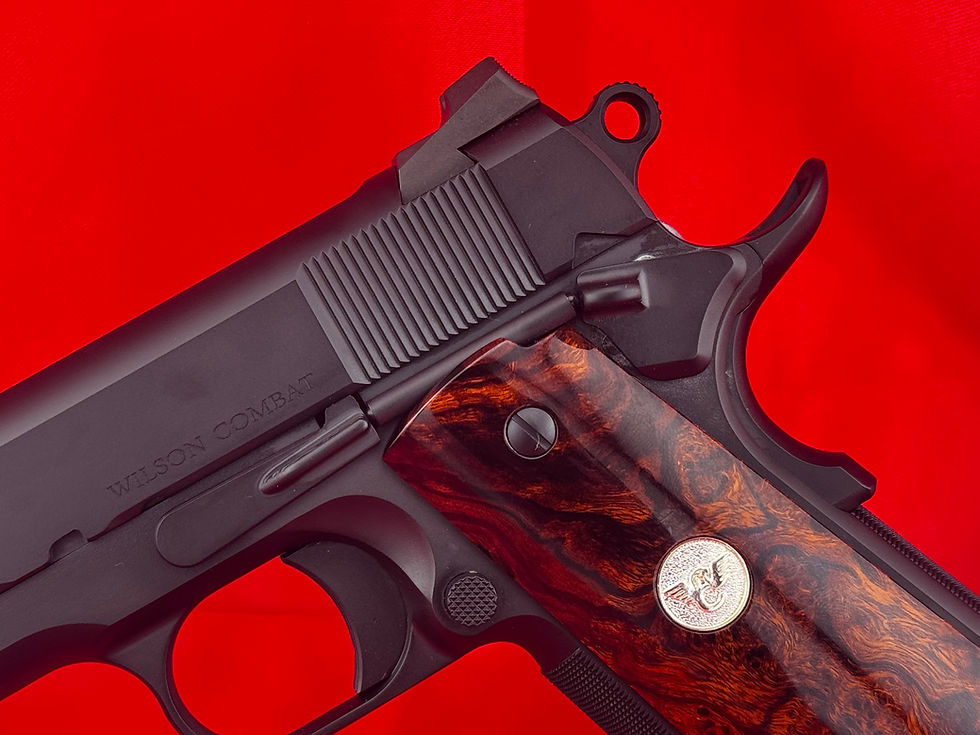 Thumbnail: Wilson Combat Supergrade Commander Special BLUED 9mm Ironwood grips  4.25" New