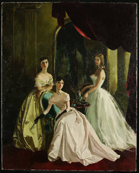 Janet and Anne Grahame Johnstone and Julia Hesletine by Doris Zinkeisen