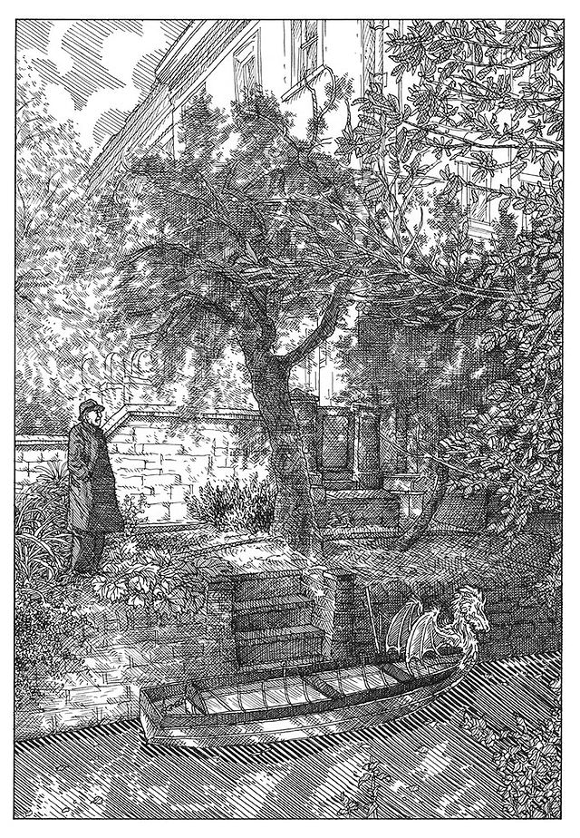 Lewis outside Tolkien's office