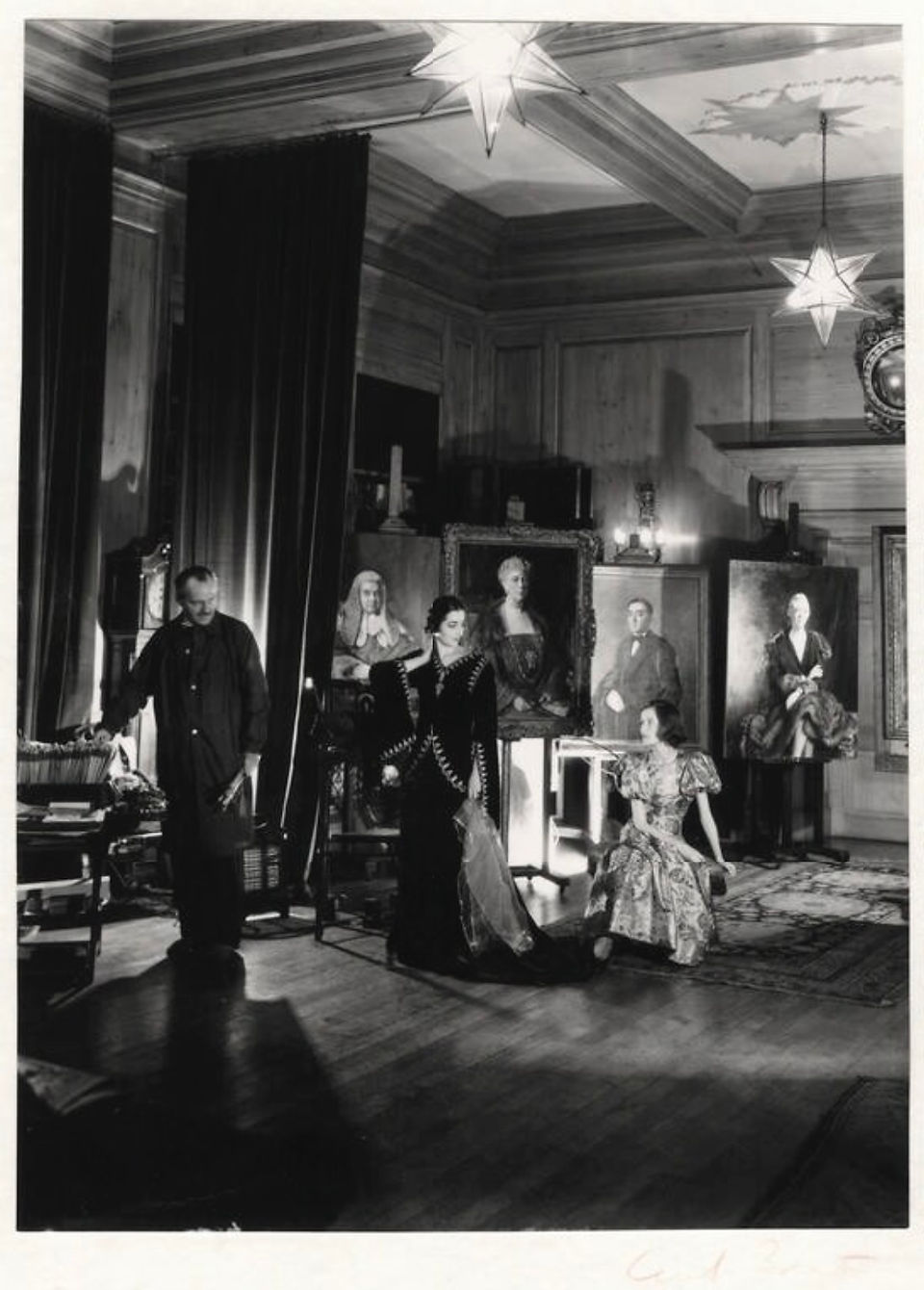 Oswald Birley and his wife Rhoda with daughter Maxime (Maxime de la Falaise) sitting on the floor by Cecil Beaton