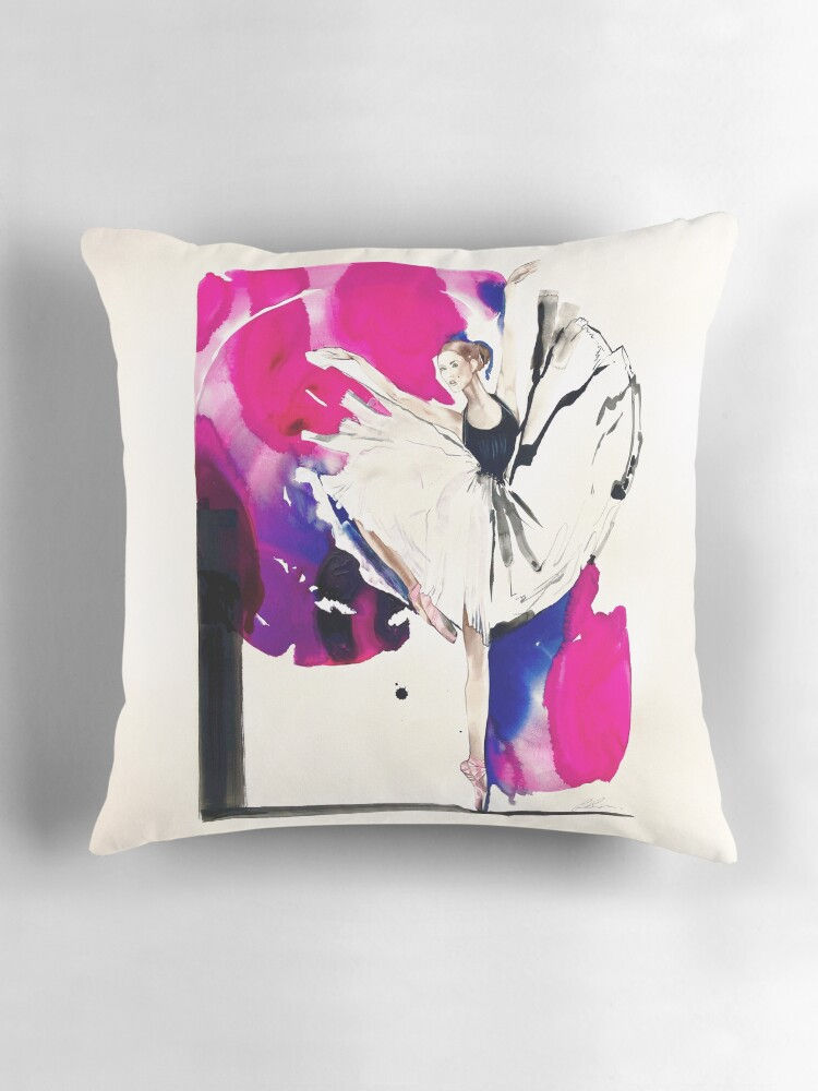 Thumbnail: Rise Up Ballet dancer cushion by Belinda Baynes