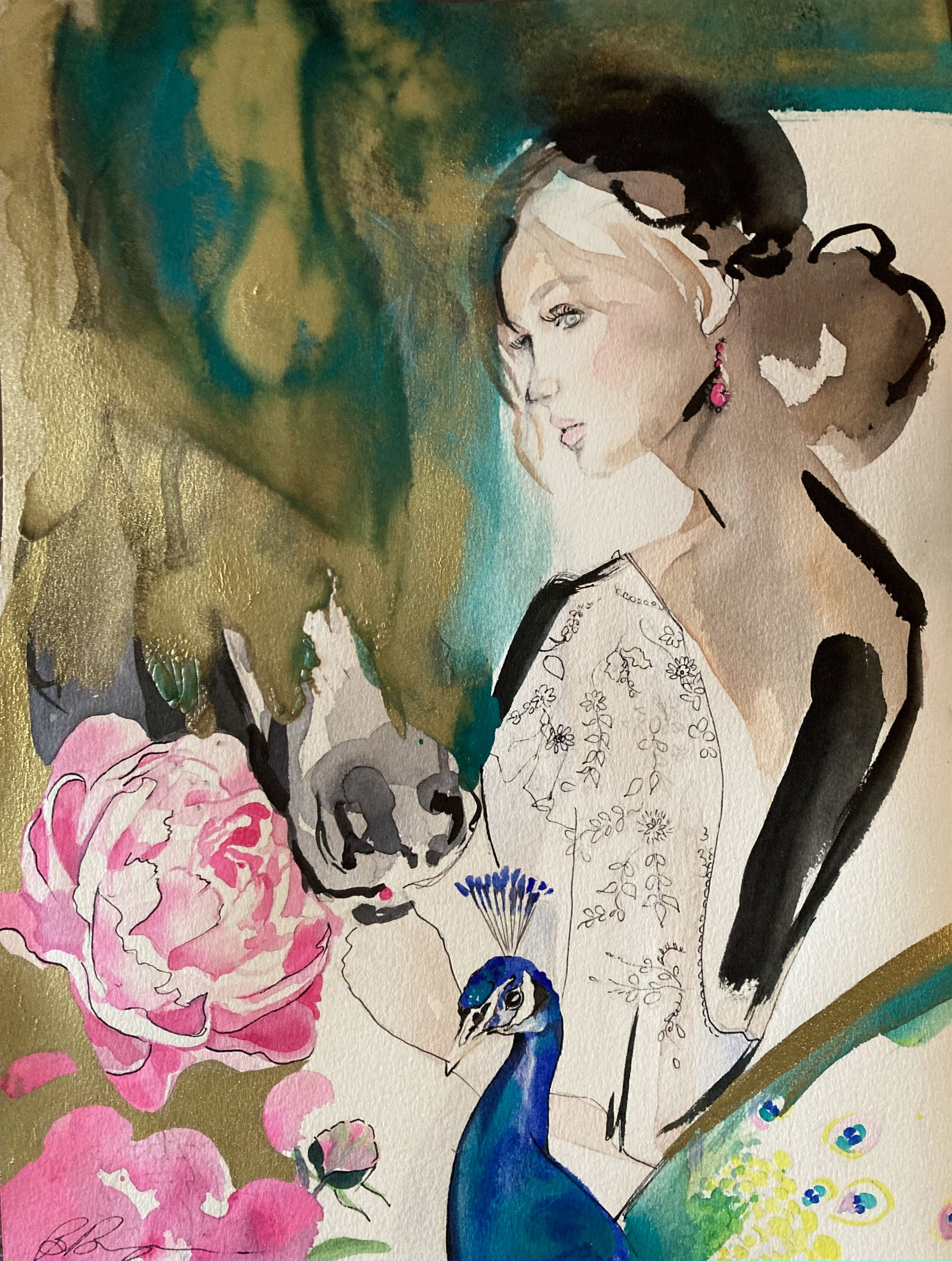 'Veiled Luxury' Original Watercolour