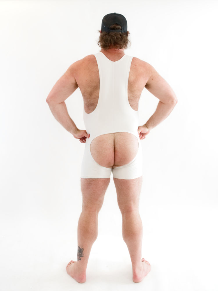 Thumbnail: Vinyl Backless Deep Scoop Muscle Singlet