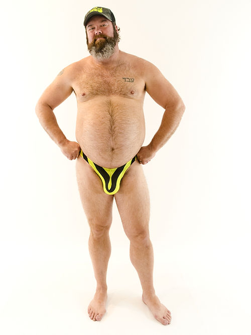Mitered Stripes Thong