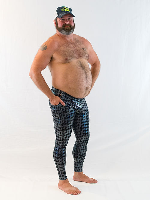 Metallic Houndstooth Side Pocket Tights