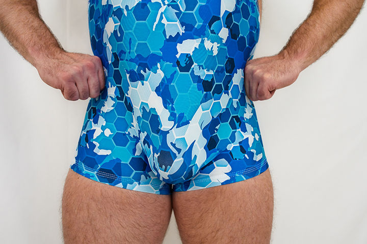 Thumbnail: Honeycomb Camo Seamless Flat Front Singlet