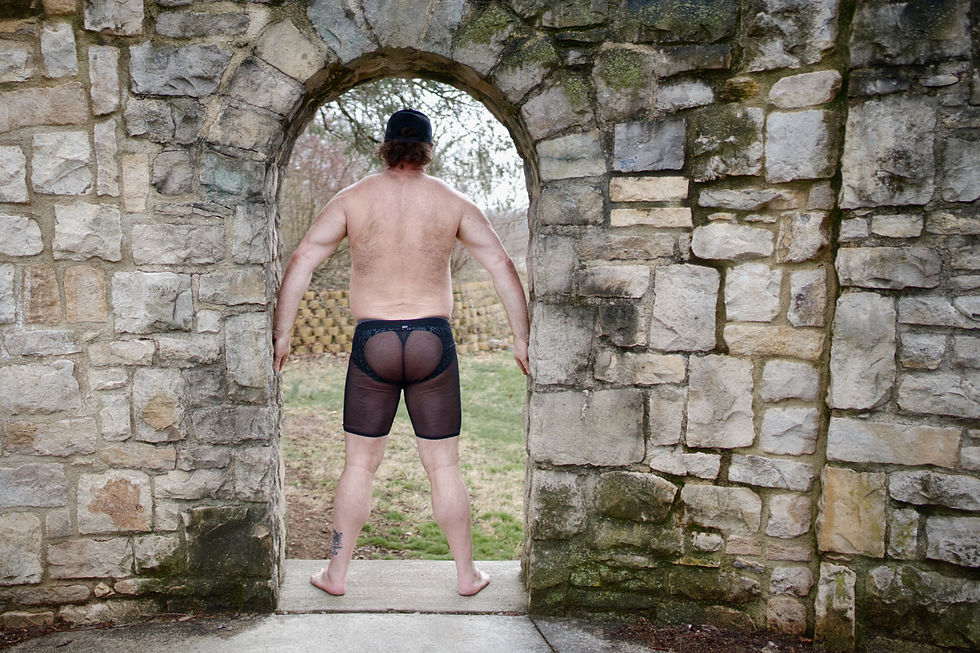 Thumbnail: Solid Mesh Lifter Pouch Tights