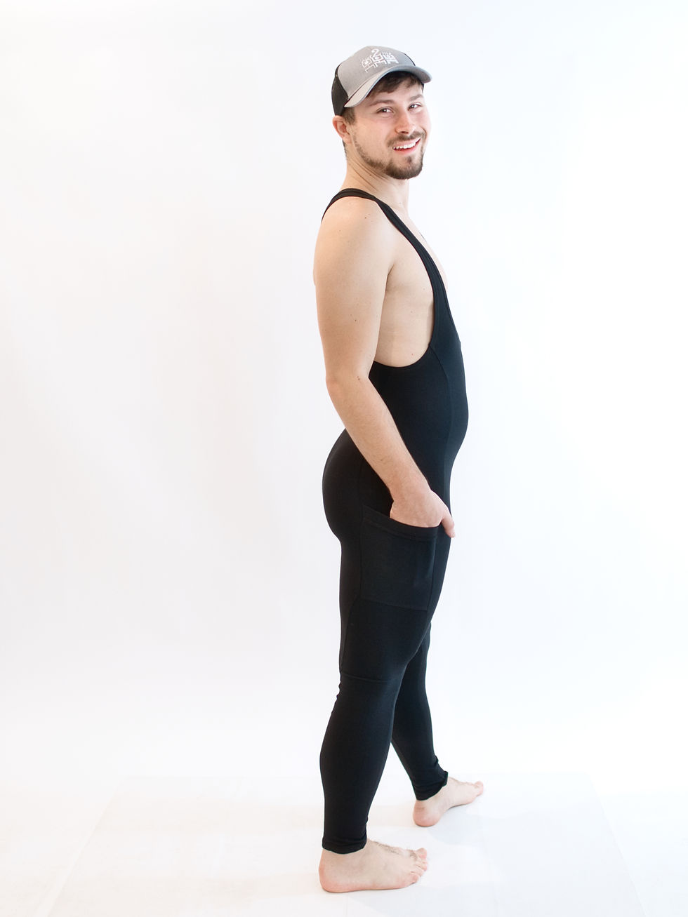 Thumbnail: Cotton Jersey "Surprise Me" Side Pockets Muscle Singlet