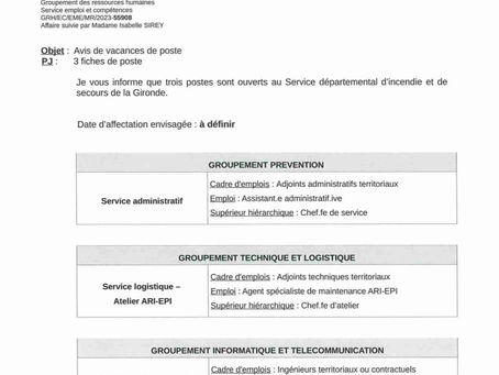 3 postes de PATS ouverts