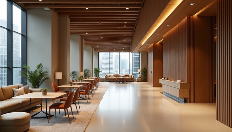 眼平視角展示完成的商業空間設計內部