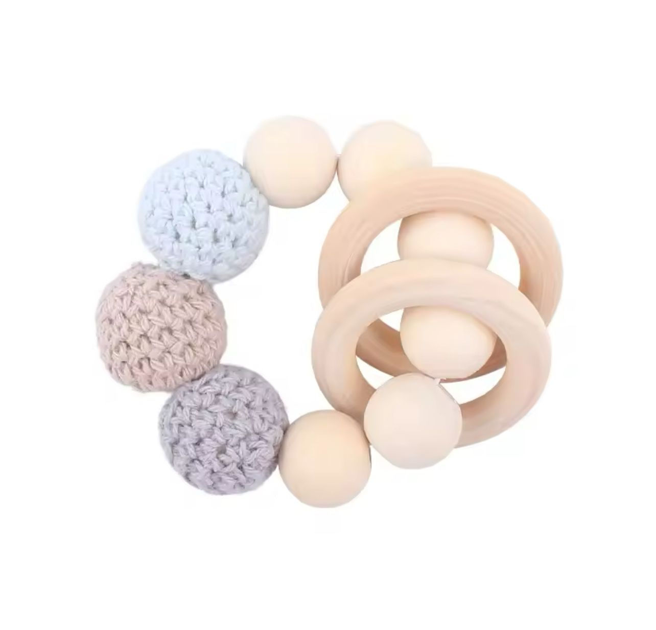 Minikemeh Clip - Crochet Pacifier Chain with Wool Balls