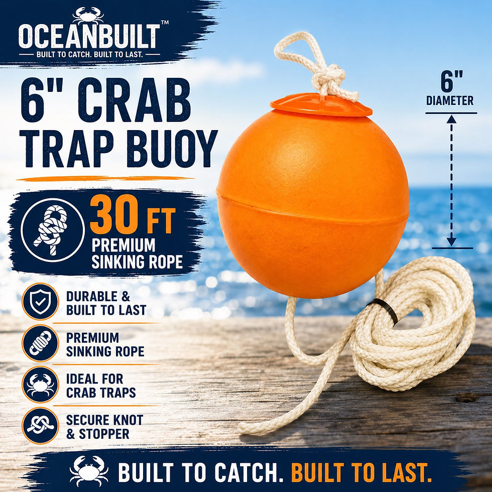 Thumbnail: Orange Alabama Regulation Buoy - 6" PVC w/ 30' Sinking Rope (1 or 5 pack)