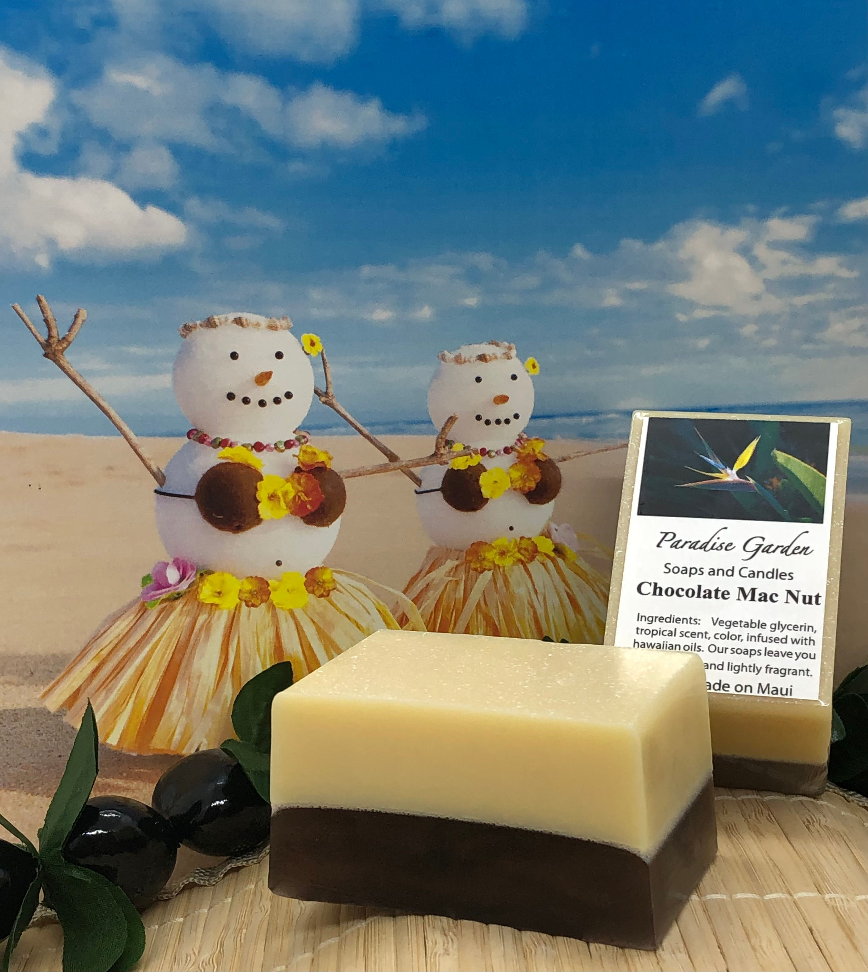 Chocolate Macadamia Nut Bar Soap. Beige & Brown in Color. Smells like real Chocolate Covered Macadamia Nuts!