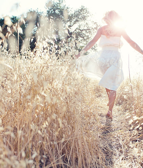Woman Walking in the Field