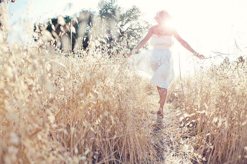 Woman Walking in the Field
