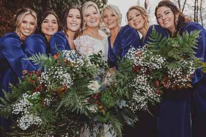 destination wedding planner, wedding design, north carolina wedding, mountain wedding, winter wedding, parker mill wedding, wedding party 