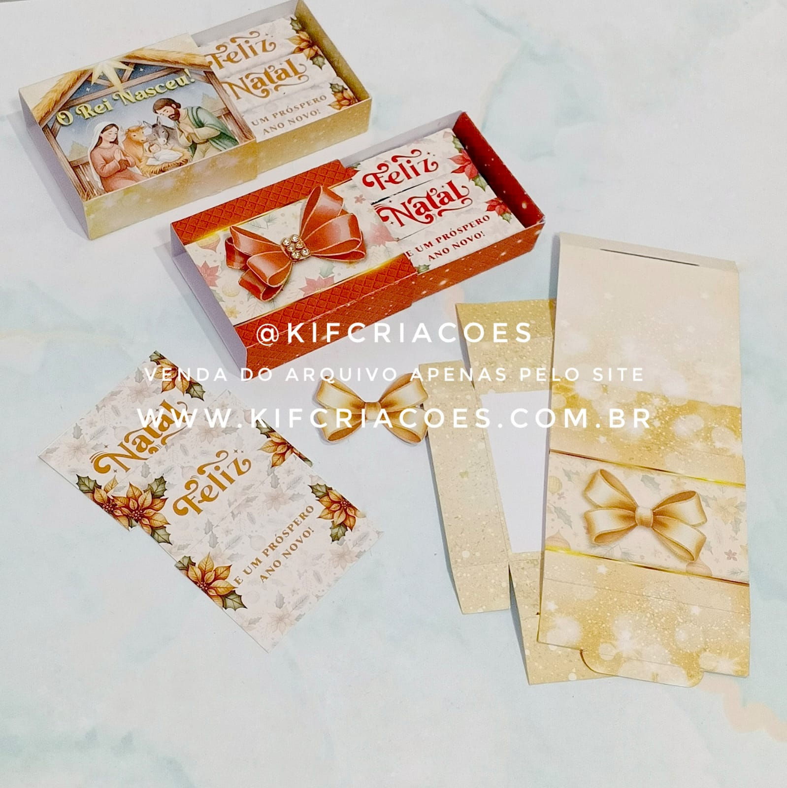 Caixa de encaixe para bis - Natal