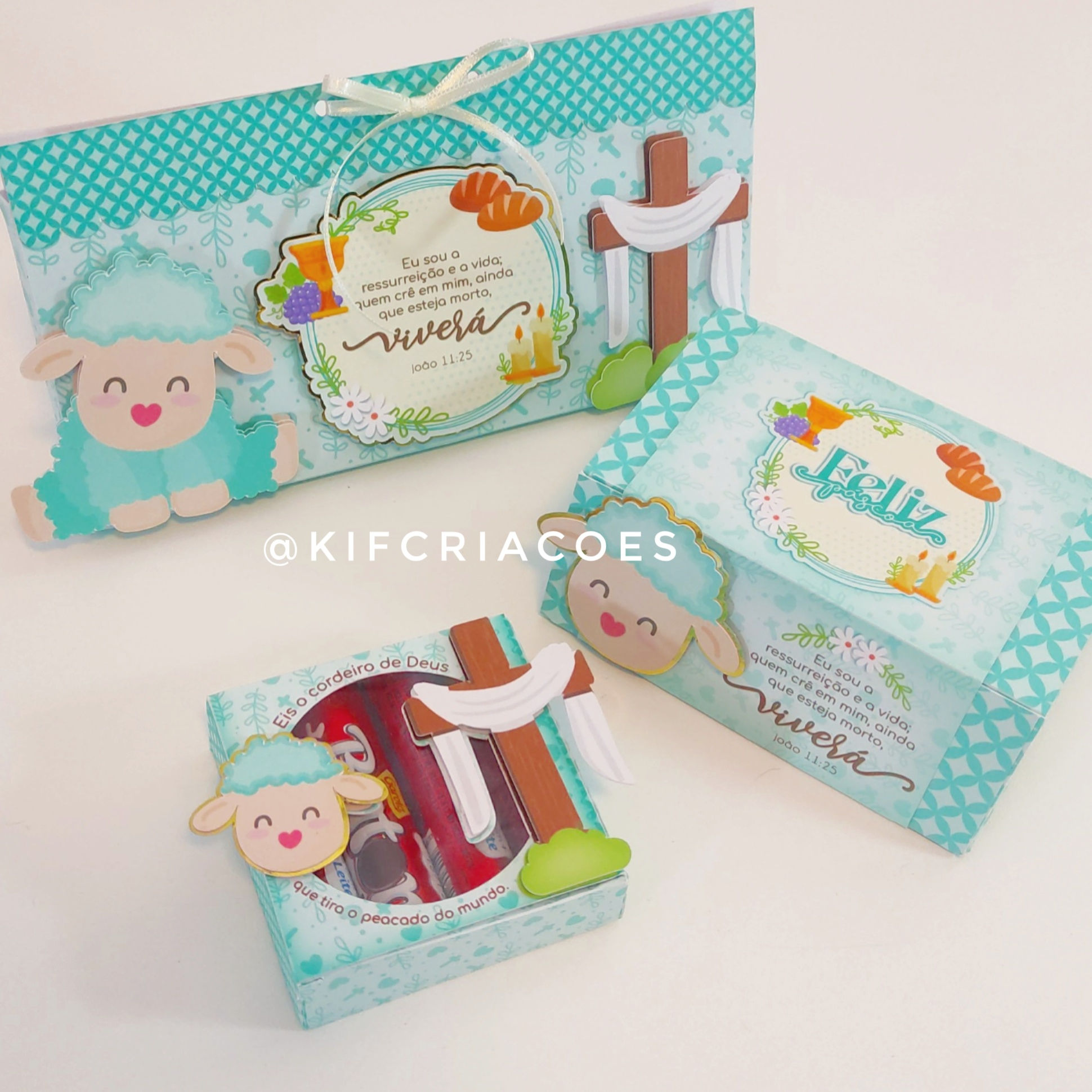 Kit Caixas Cordeiro -Azul