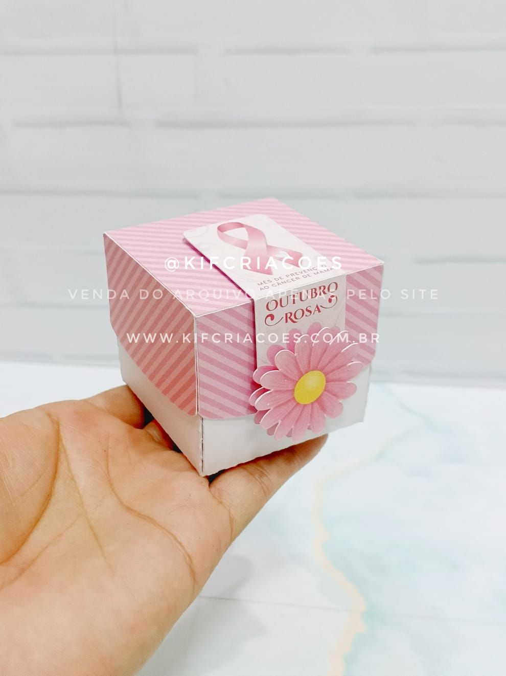 Mini Explosão Flor - Outubro Rosa 2025