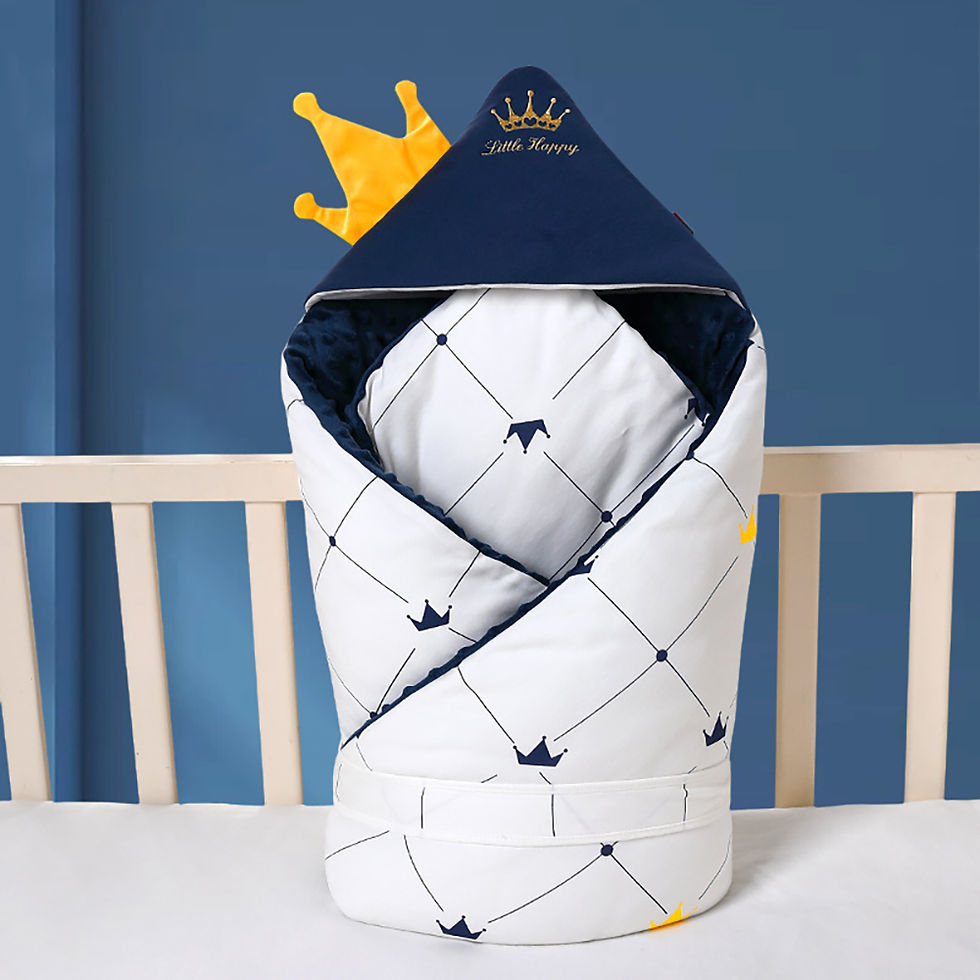 Thumbnail: Cozy 90x90cm Newborn Baby Blanket with Hat & Core