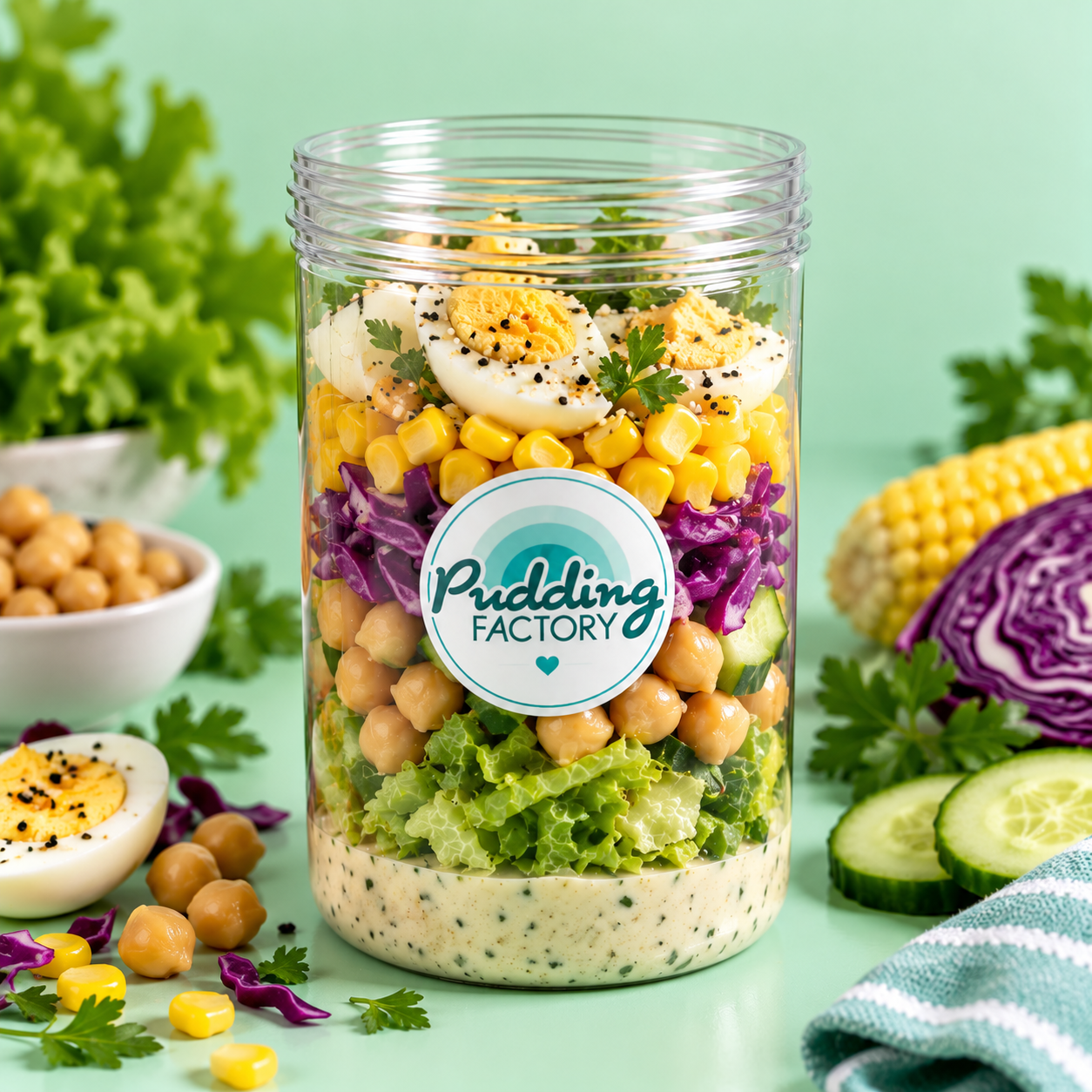 Eggs Salad Jar