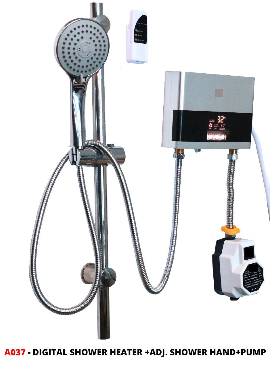 Digital Shower Heater+ADJ Shower Hand+Pump
