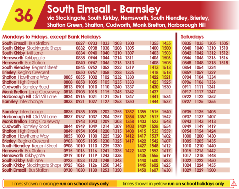 36 timetable 36 timetable