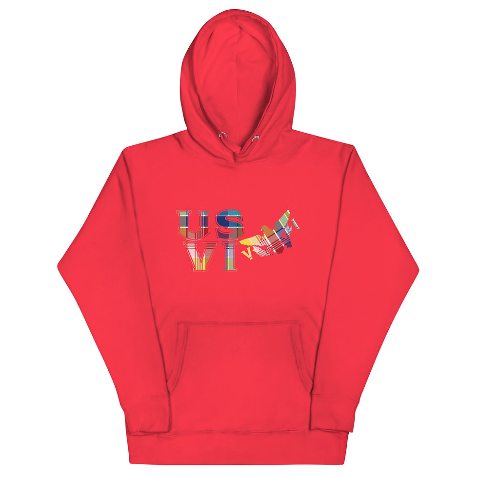 Thumbnail: USVI Eagle Madras Unisex Hoodie