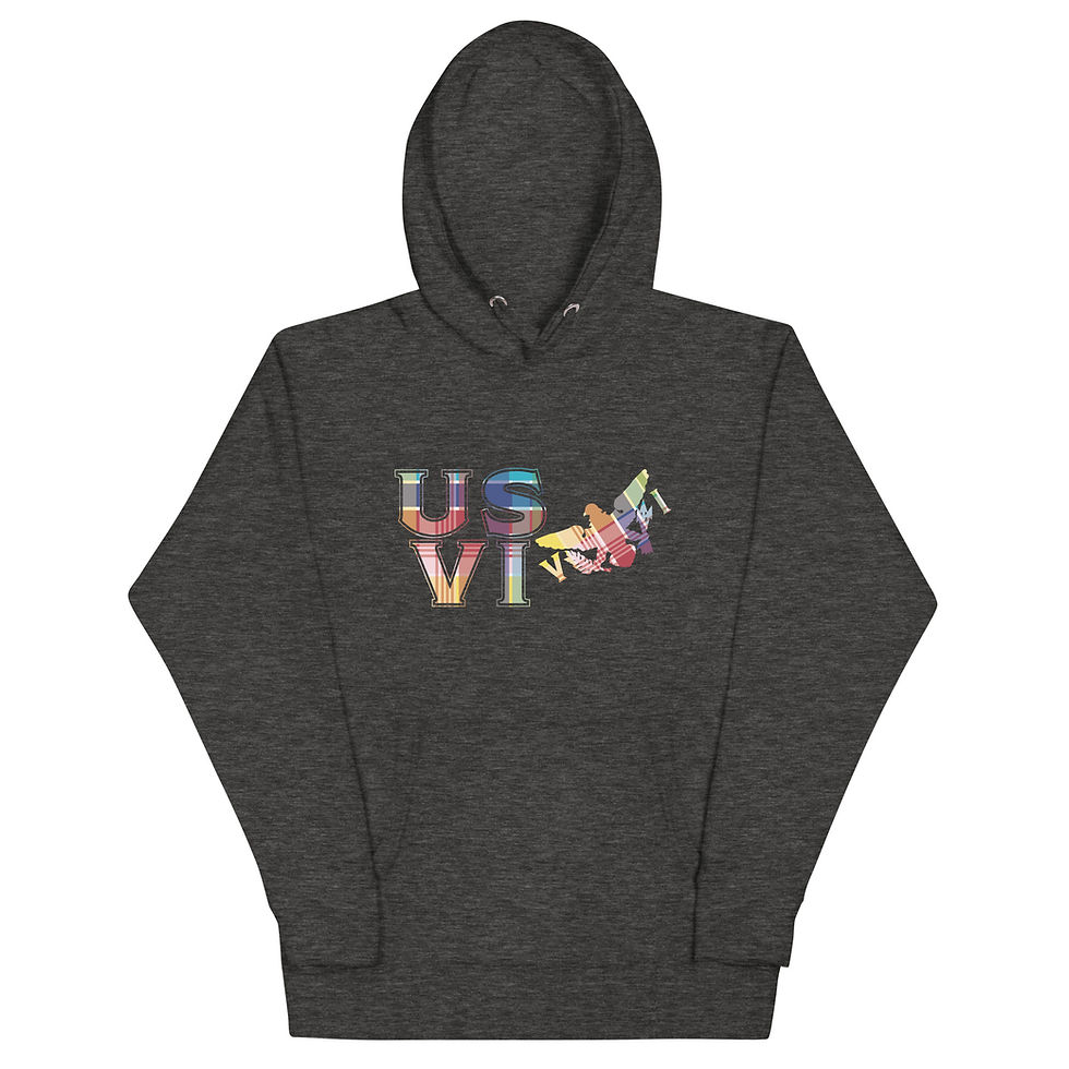 Thumbnail: USVI Eagle Madras Unisex Hoodie