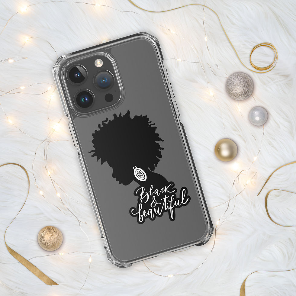 Black & Beautiful 1 Clear Case for iPhone®