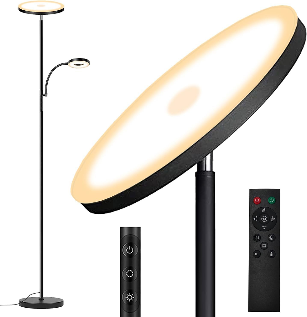 Floor Lamp 42W 4200LM Torchiere LED — $49.99 A bright energy-efficient floor lamp for when you need real lighting, not just a lantern. Low wattage means it runs easily off a power station.