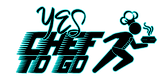 Yes Chef To Go logo in blue and black