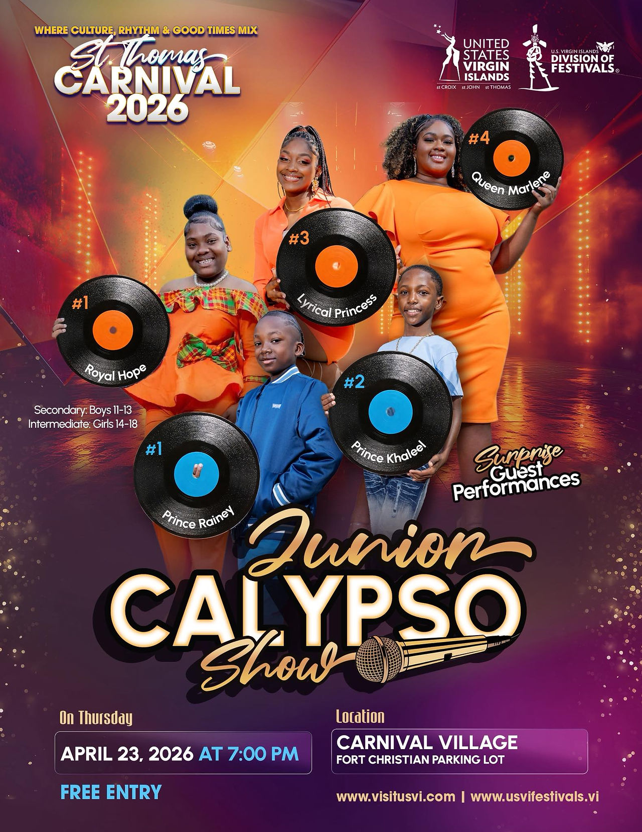 Official St. Thomas Carnival 2026 event flyer 1