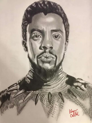 Chadwick Boseman Black Panther Drawing