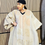 Miniature : Boubou aso oke aderele strassé - beige