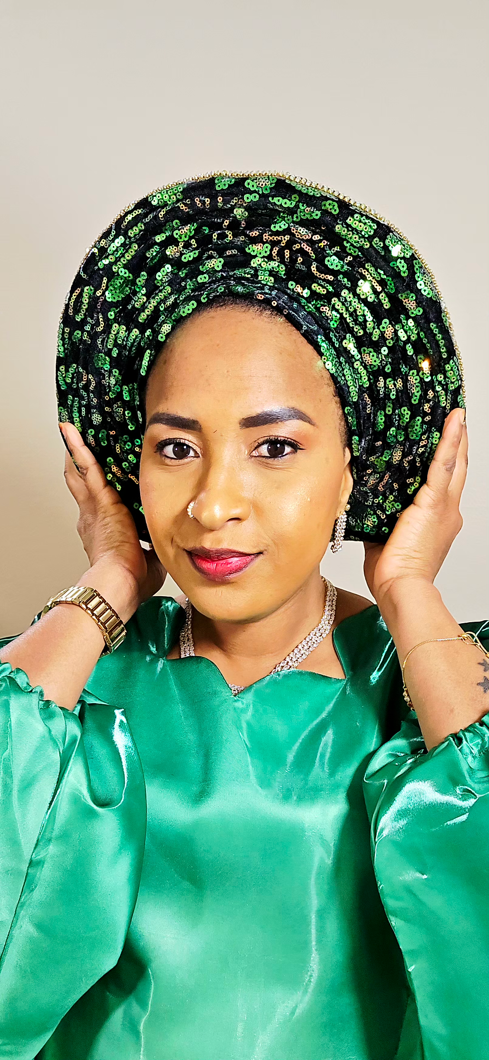 Chapeau nigérian 2 en 1 - vert