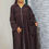 Thumbnail: Abaya dubai selza brodée - Marron