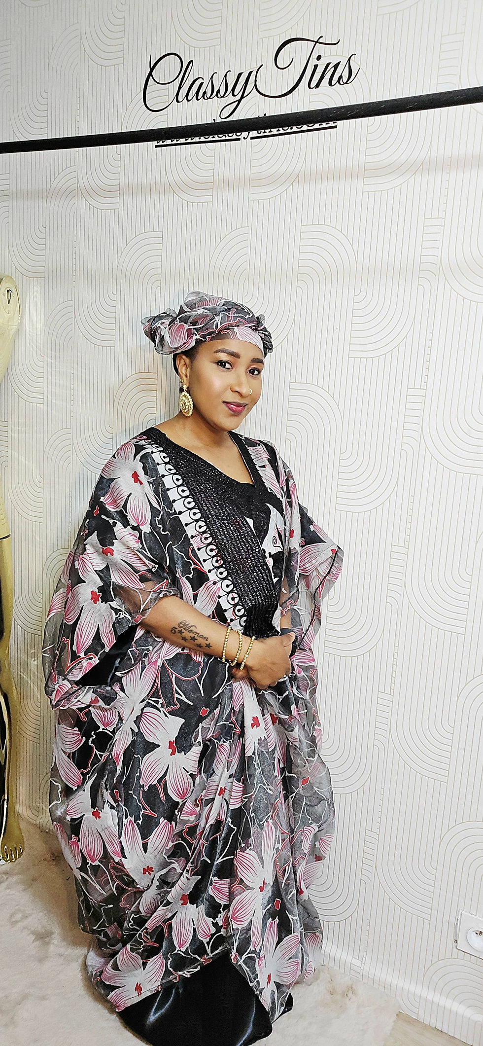 Ensemble 2en1 organza - noir