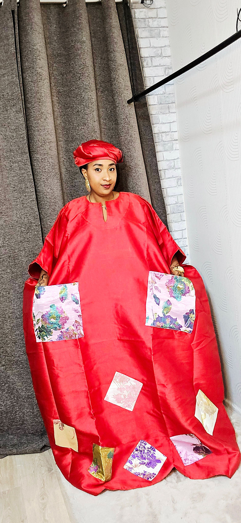 Thumbnail: Boubou mikado patch - rouge