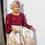 Miniature : Robe hadiza dentelle brocart - rouge