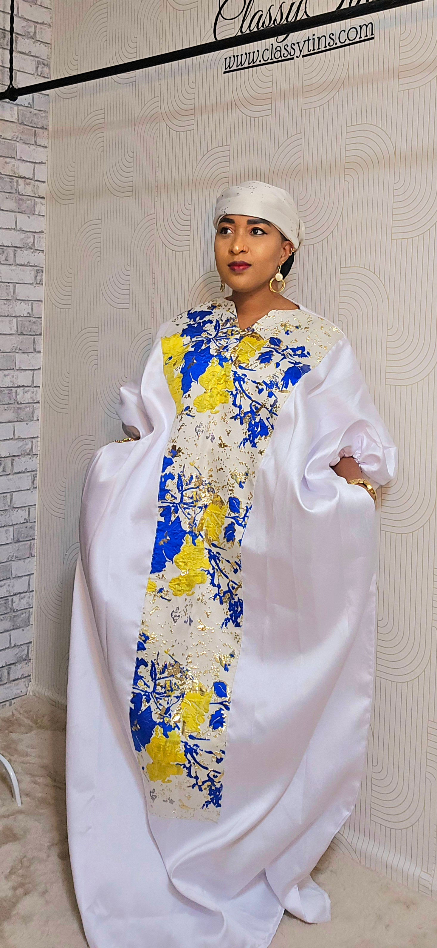 Robe brocart mikado - blanc